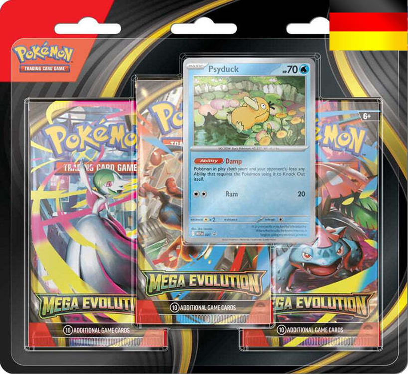Pokemon Mega Evolution 3er Boosterpack Blister DE (zufälliges Blister)