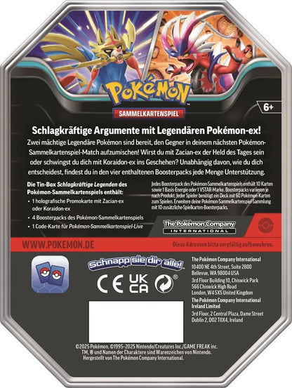 Pokemon Tin 122 Zacian DE