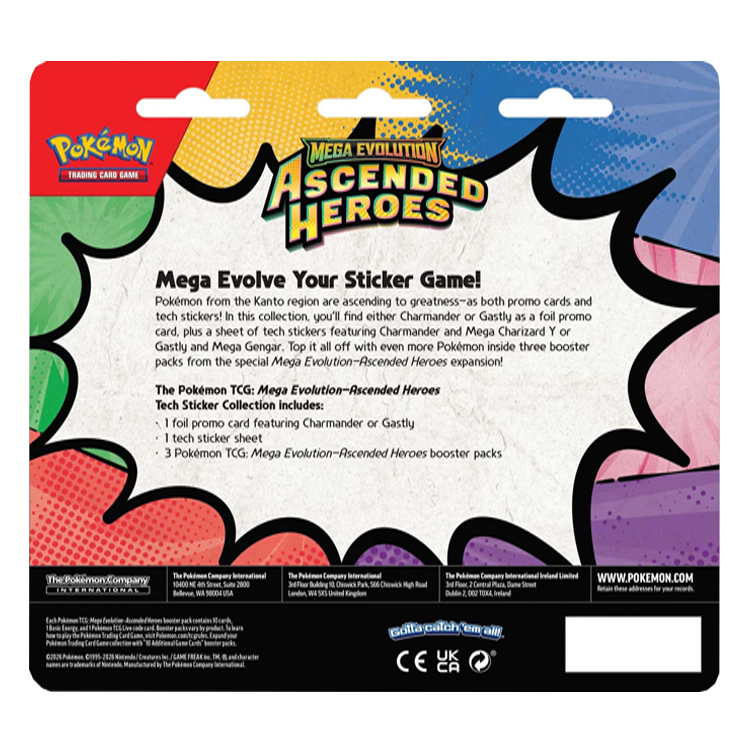 Pokemon Mega Evolution Ascended Heroes Mega Charizard Y Tech Sticker Collection