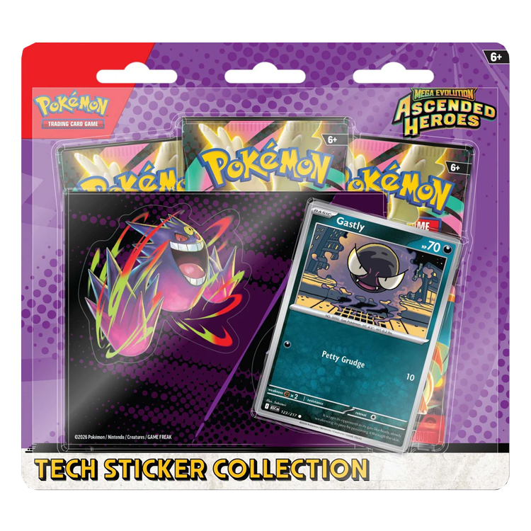 Pokemon Mega Evolution Ascended Heroes Mega Gengar Tech Sticker Collection