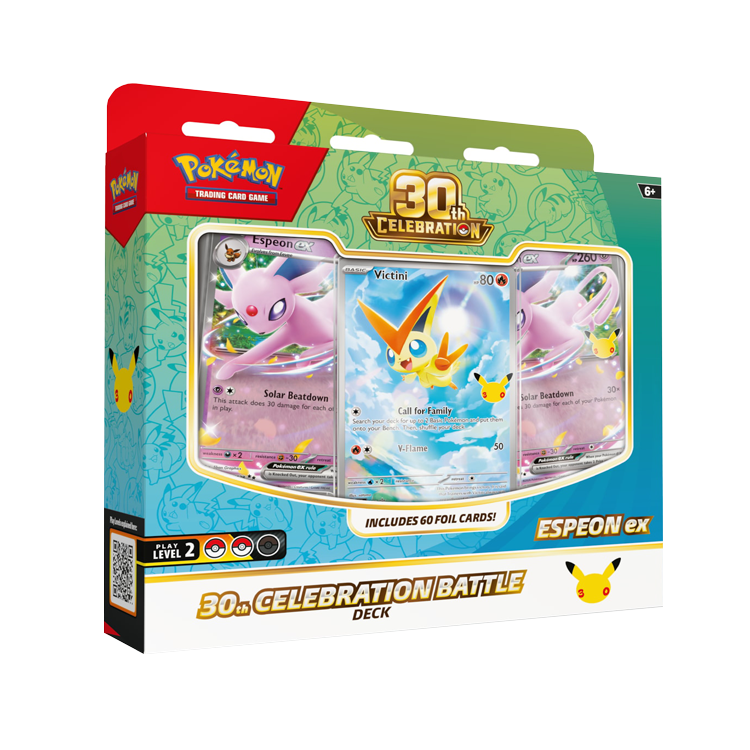 VORBESTELLUNG Pokémon 30th Celebration Battle Deck Espeon ex / Umbreon ex