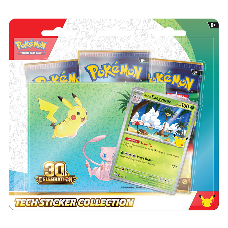 VORBESTELLUNG Pokémon 30th Celebration Tech Sticker Collection
