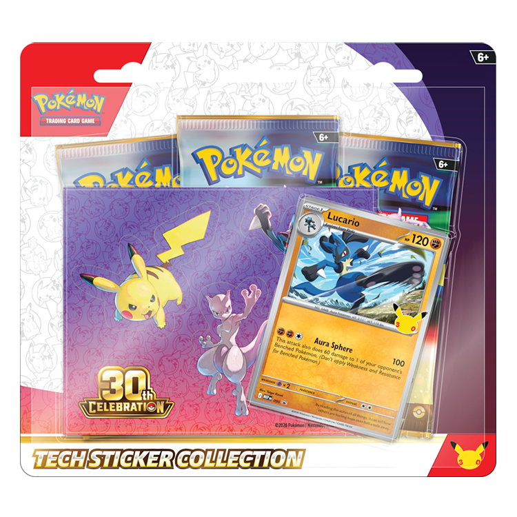 VORBESTELLUNG Pokémon 30th Celebration Tech Sticker Collection