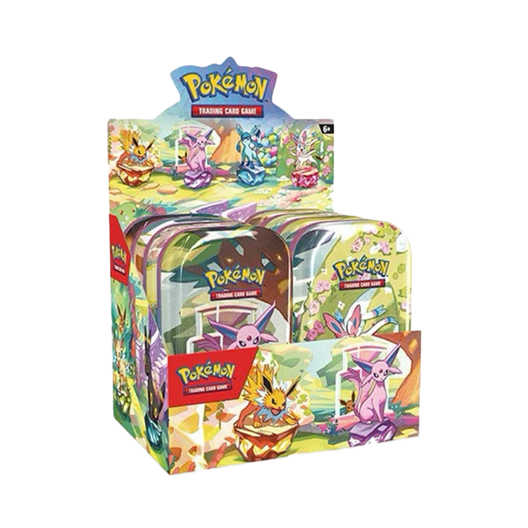 Pokemon Prismatic Evolution Mini Tin Display